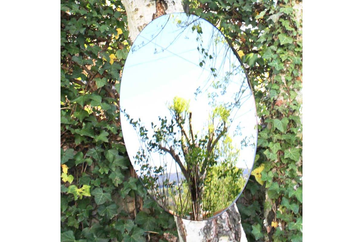 Miroir de jardin oval