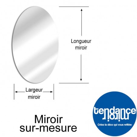 Miroir Acrylique 5mm Sur-Mesure Ovale - Tendance Miroir
