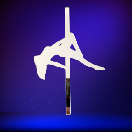 Silhouette femme en mouvement – Miroir décoratif en acrylique inspiré de la pole dance.